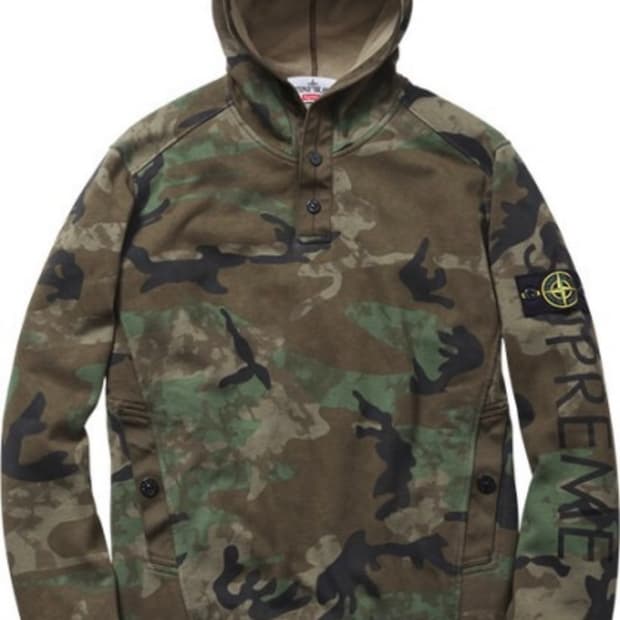 스톤아일랜드 x 슈프림 14fw 후드 카모 