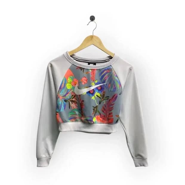 나이키 플로랄 크롭 스웻 맨투맨 XS