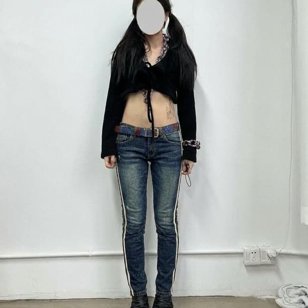 Dominans Stravan 사이드지퍼 데님팬츠 44