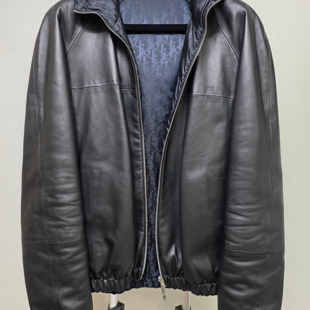 디올 오블리크 양면 가죽 자켓 국내매장판