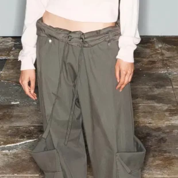 더오픈프로덕트 카고 바지 와이드 롤업 팬츠 (1size) open yy