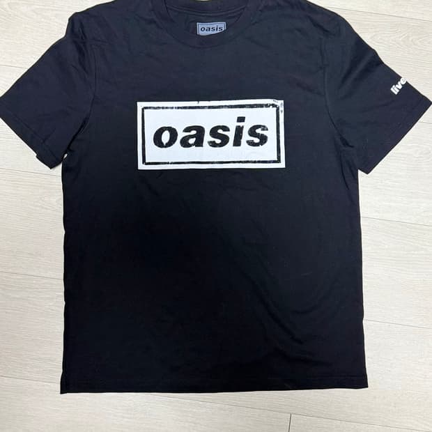 공식 오아시스 라이브25 로고 티셔츠