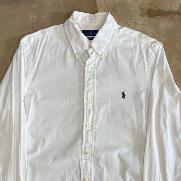 S 폴로랄프로렌 클래식핏 화이트 코튼 셔츠