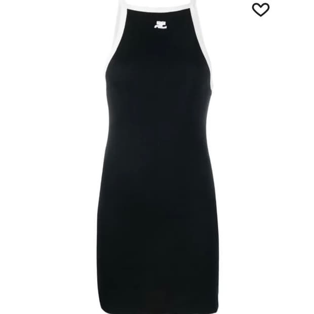 꾸레쥬 민소매 미니 드레스