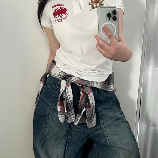 랄프로렌 스포츠 더블 빅포니 크레스트 카라 티셔츠 