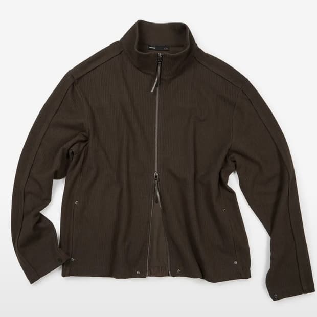 이티씨이ETCE (BASE) FULL KNIT ZIP UP 브라운 라지