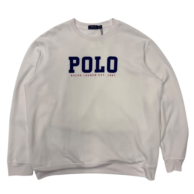 폴로 랄프 로렌 빅 아치 로고 화이트 스웻셔츠 2XL