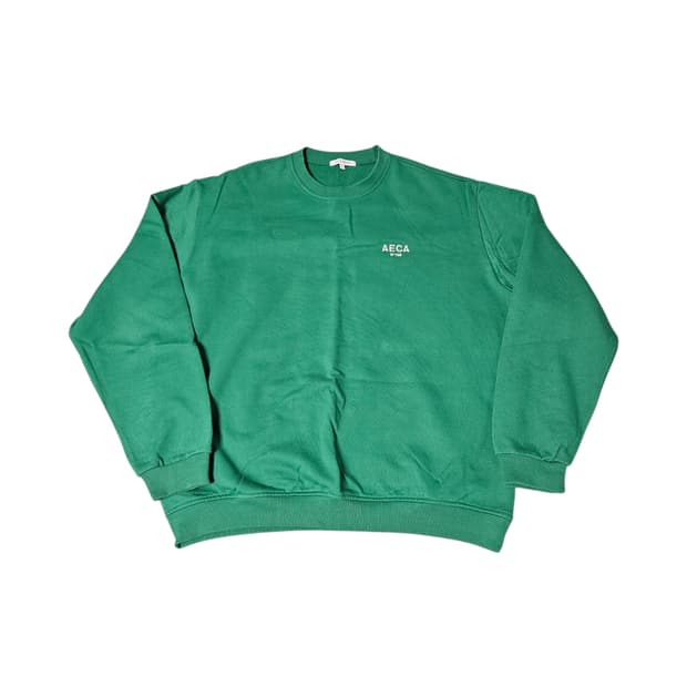 에이카화이트 그린 맨투맨 L