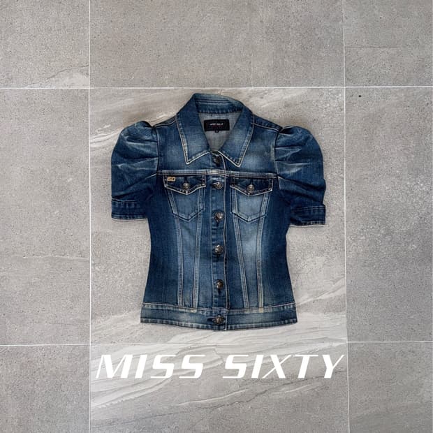 MISS SIXTY denim shirring puff jacket