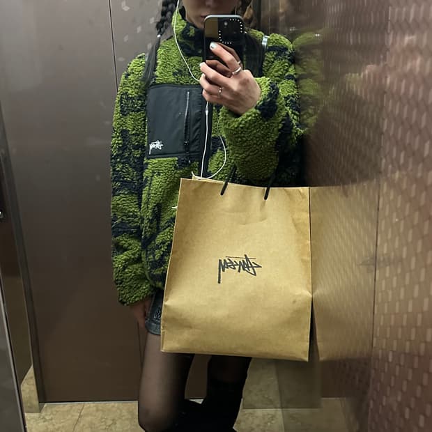 스투시 쉐르파 리버시블 자켓 그린(착용컷 추가)