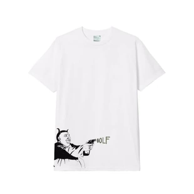 골프왕 뱅 티 (Golf Wang Bang Tee) 화이트 미디엄