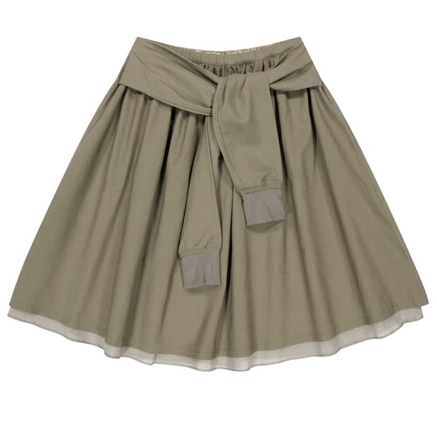코이세이오 스트랩 셔링 스커트 애쉬브라운 2
