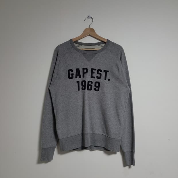 (S) GAP 갭 Est.1969 맨투맨 티셔츠 그레이