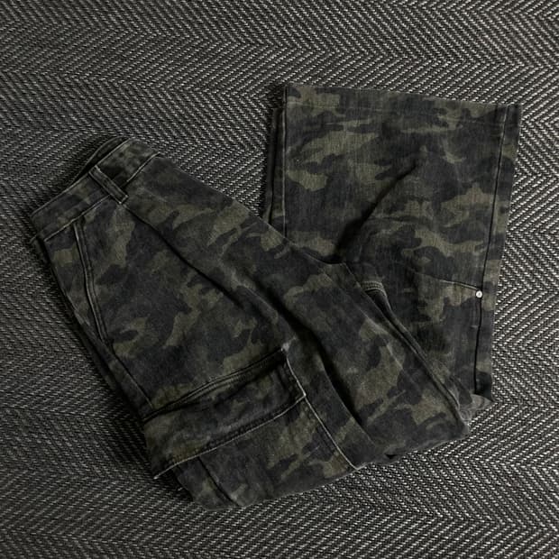 어반드레스 와이드 카모플라쥬 멀티 포켓 퍼티그 팬츠y 3057
