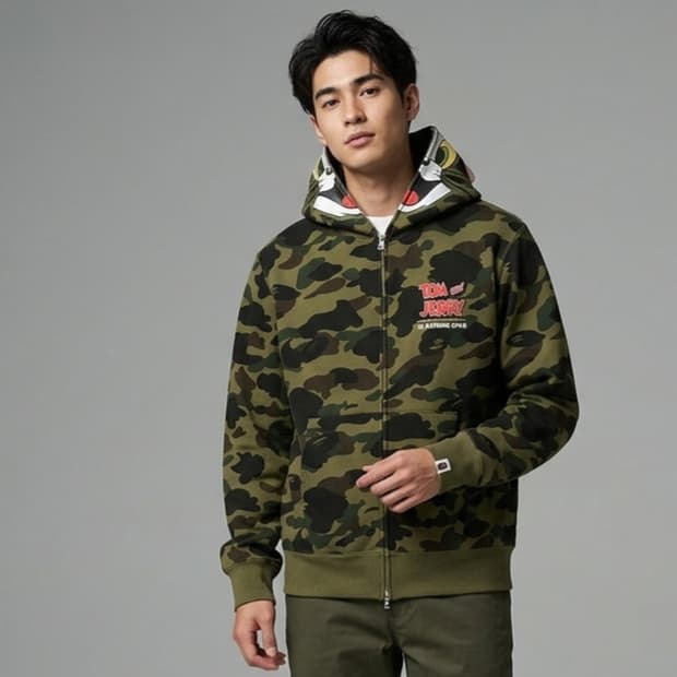 베이프 톰과제리 풀집 후드집업 L 100~105