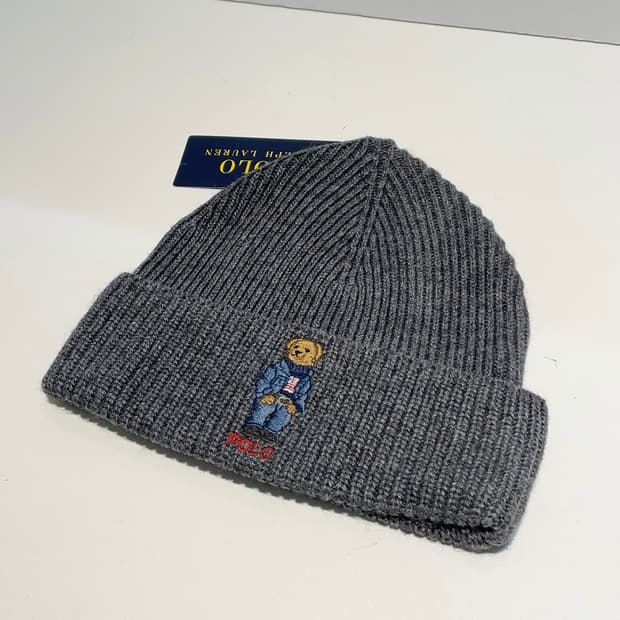 폴로 랄프로렌 베어 그레이 비니 미사용 새 상품 A1543