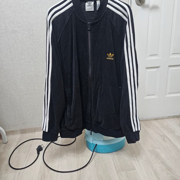 (105~110)XL아디다스 슈퍼스타 금장자수 [검흰] 벨루어 트랙탑져지