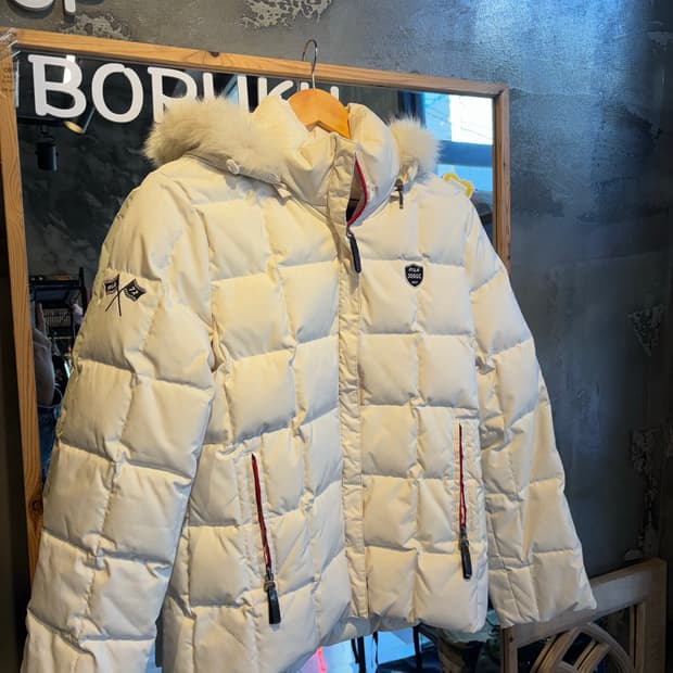 휠라 퀼팅 숏패딩 L