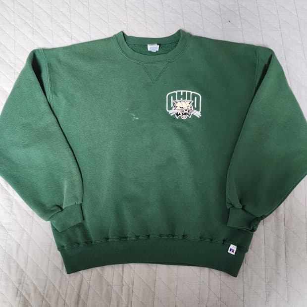 [XL] 90s 빈티지 러셀 애슬레틱 포레스트 그린 맨투맷 스웻