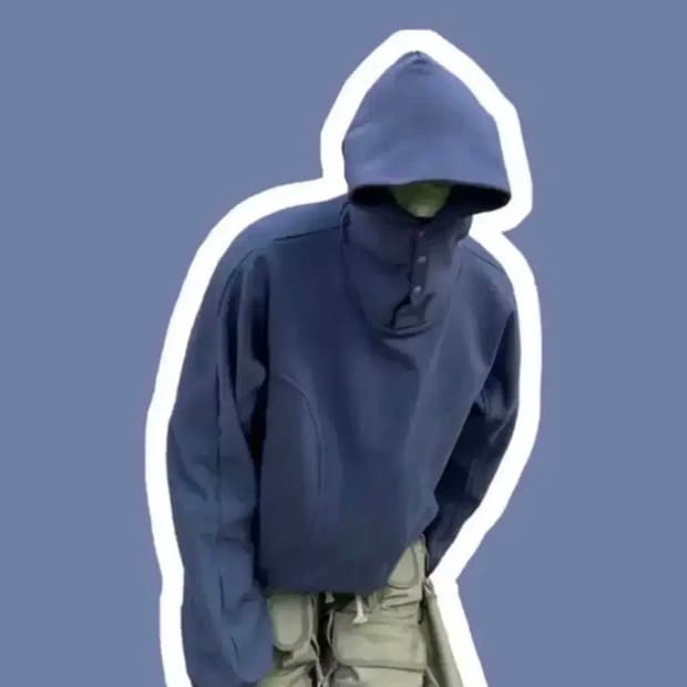 그레일즈 지오메트리후드 미드나잇 블루 L (실측XL)