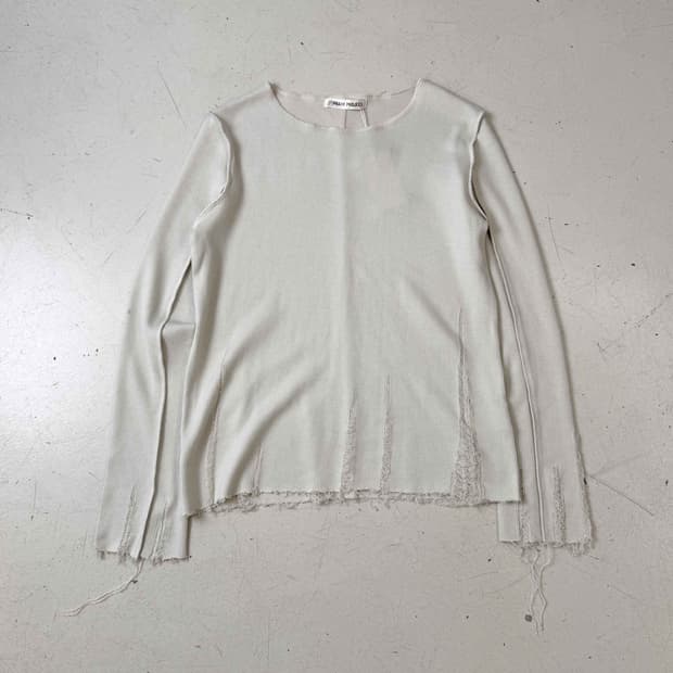 distressed long sleeve