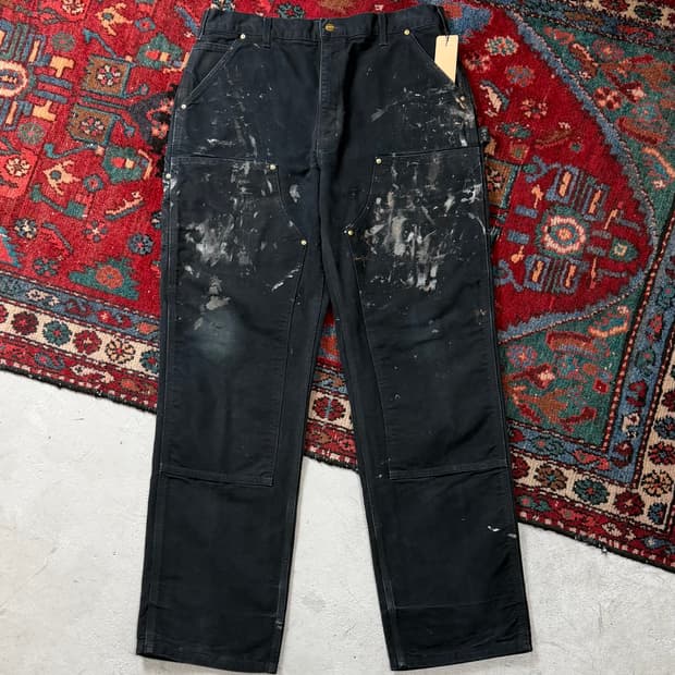 OG USA Made 칼하트 더블니 블랙 칼하트 B01 썩블니