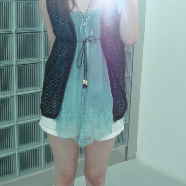Forest mori girl knit  vest