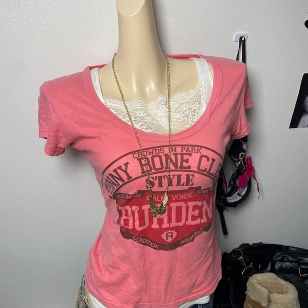 D.I.A 빈티지 레터링 반팔 티셔츠