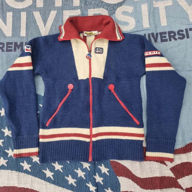 히스테릭 글래머 니트 집업