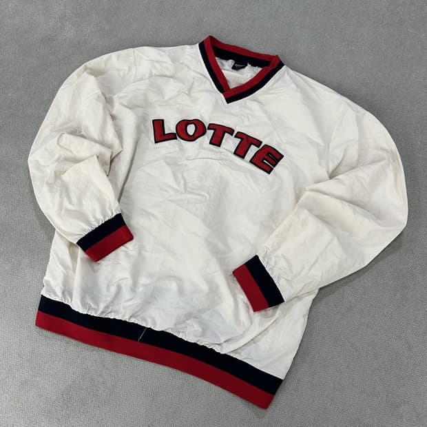 롯데 자이언츠 V넥 바람막이 화이트 XL