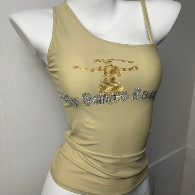 베이지 글리터 나시