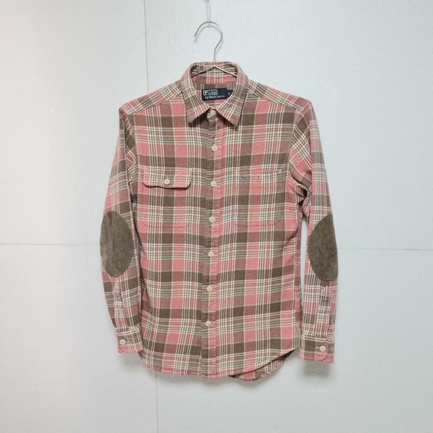 여성 레어 폴로 빈티지 두산 엘보패치 웨스턴 워크셔츠 긴팔 남방