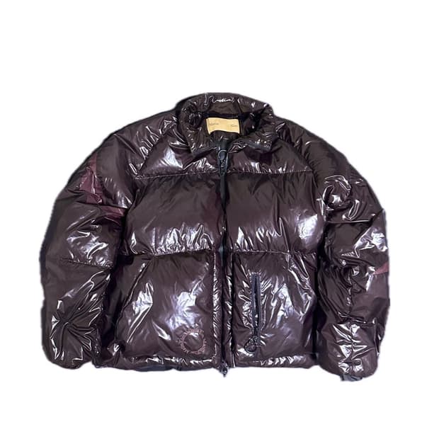 마뗑킴 버건디 유광 패딩