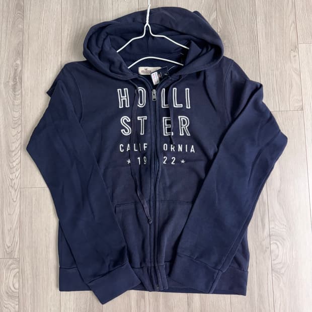 홀리스터 네이비 슬림핏 후드집업