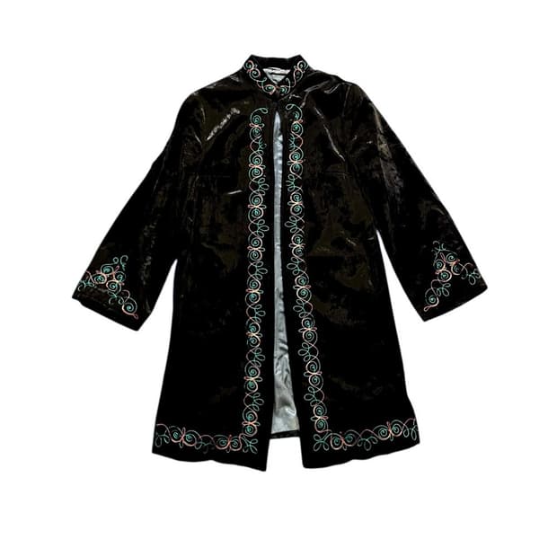 EMBROIDERED VELVET COAT