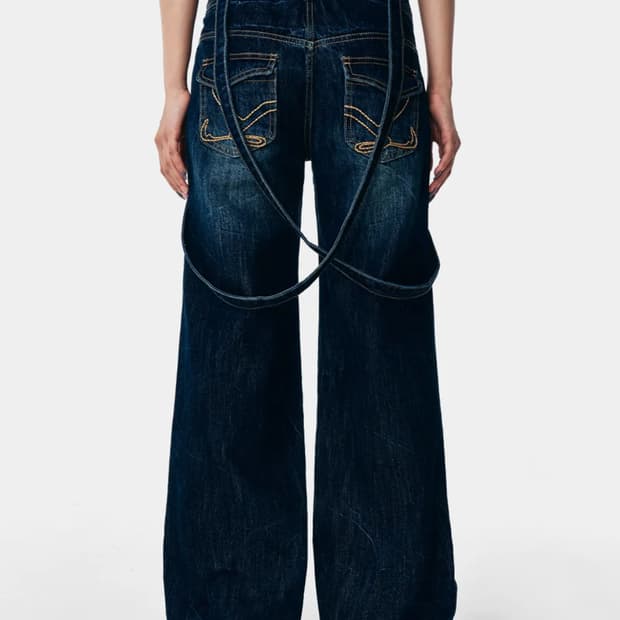 [교환] YEEL 와이이이엘 스트랩 데님팬츠 S ➡️ M 교환구합니다