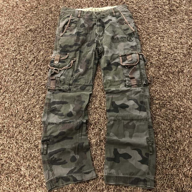버커루 카모 카고 팬츠