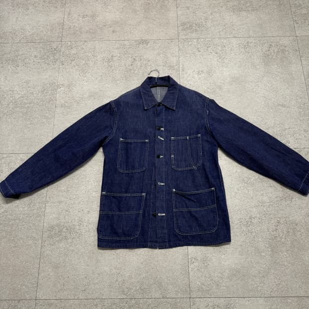 프렌치 빈티지 데님 워크 초어 자켓