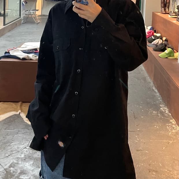 디키즈 블랙 워크 셔츠 H264