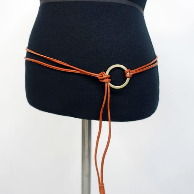 빈티지 에스닉 레더 벨트