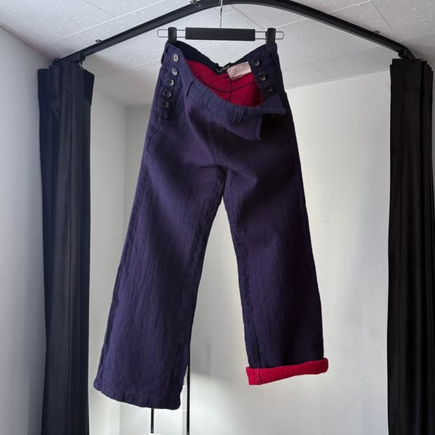 [S] AD2008 꼼데가르송 트리코 투페이스 울 버튼 팬츠