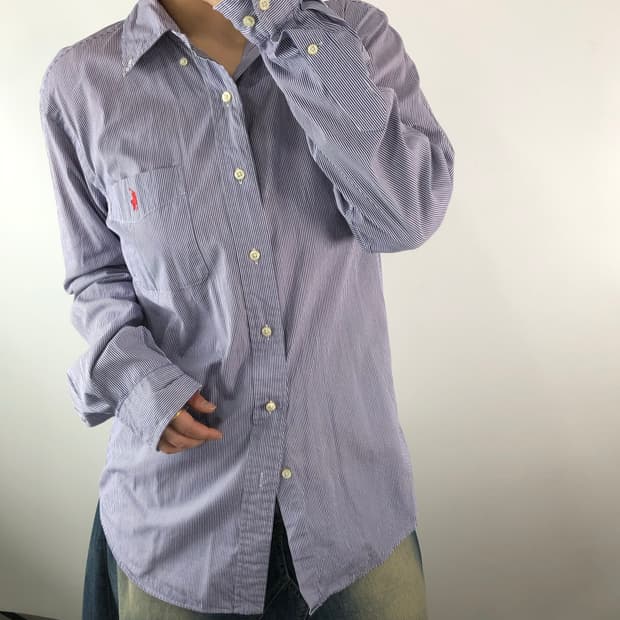 [M] 폴로 스트라이프 셔츠