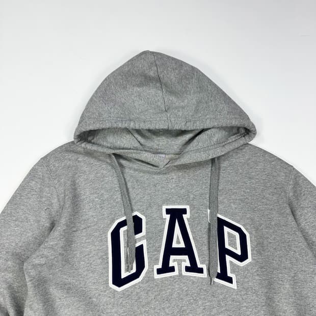 갭 gap 빅로고 그레이 후드티 (L)