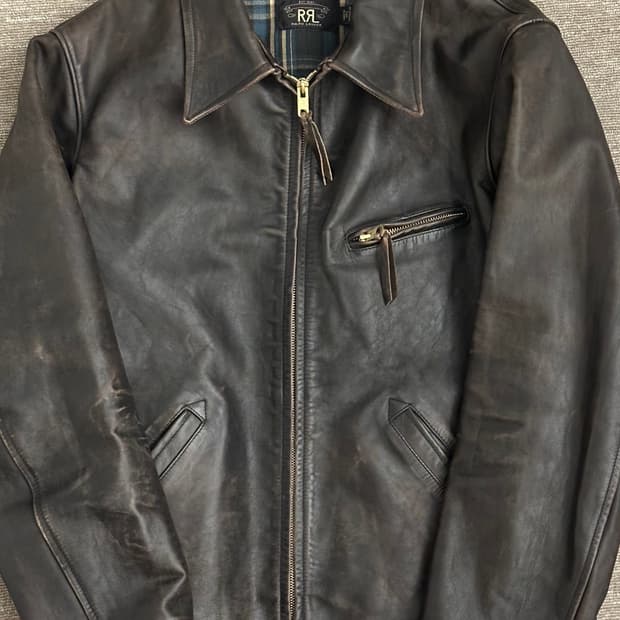 RRL 뉴스보이 레더 자켓 M