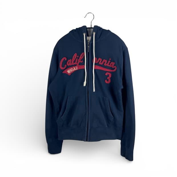 (S) 후아유 켈리포니아 후드집업 네이비
