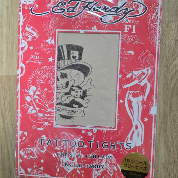 Ed Hardy 에드하디 타투스타킹 타투타이츠 거미줄 해골 스컬 고스 락