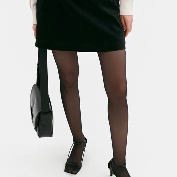 ORR 오르 크랙 미니스커트 블랙