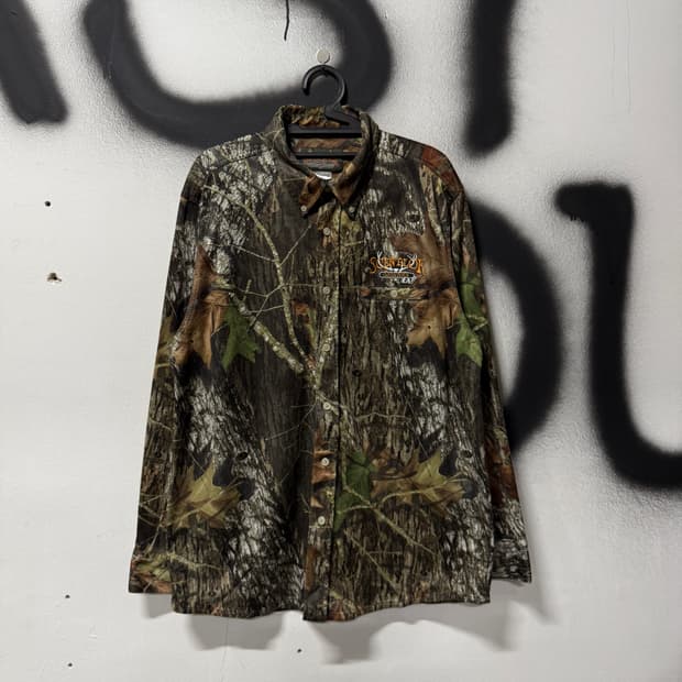 Mossy Oak 모시오크 USA 리얼트리 카모 폴리 긴팔 셔츠