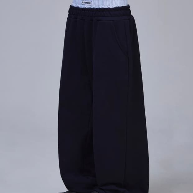 스켈리웩 복서 레이어드 새깅 스웨트 팬츠 네이비