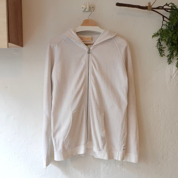 비즈빔 스트라이프 후드집업